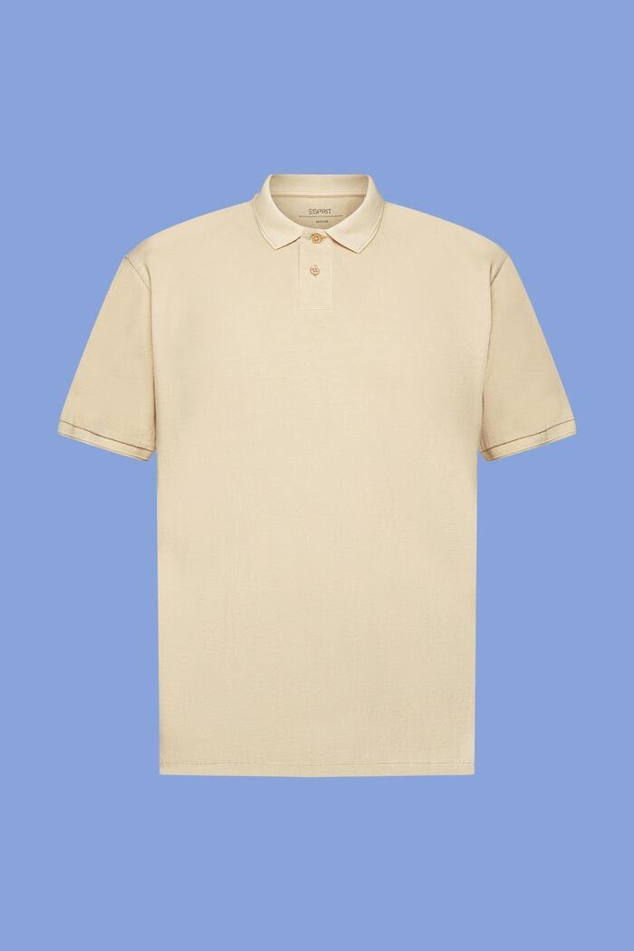 Poloshirt aus Jersey, SAND, detail image number 6