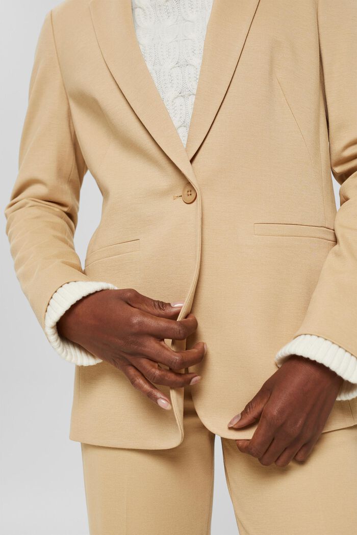 SOFT PUNTO Mix + Match Jersey-Blazer, CAMEL, detail image number 1