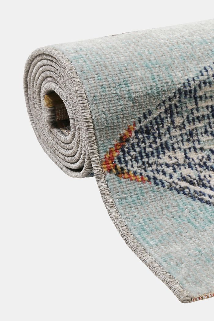Kurzflor-Teppich mit Ginko-Blättern, LIGHT BLUE, detail image number 3