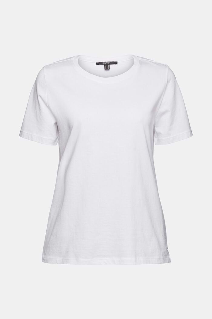 Basic-Shirt aus 100% Organic Cotton, WHITE, overview