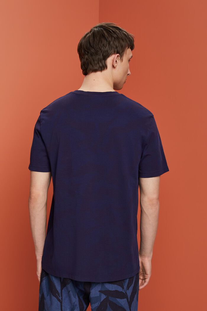 Rundhals-T-Shirt, 100 % Baumwolle, DARK BLUE, detail image number 3