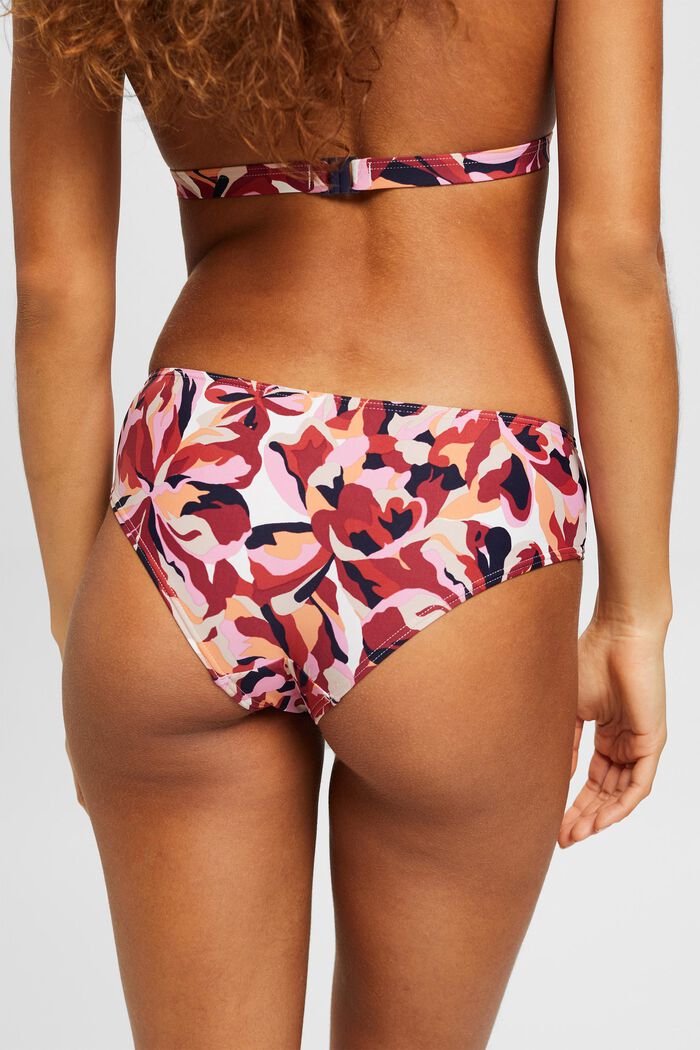 Bikini-Hipster mit floralem Print, DARK RED, detail image number 2