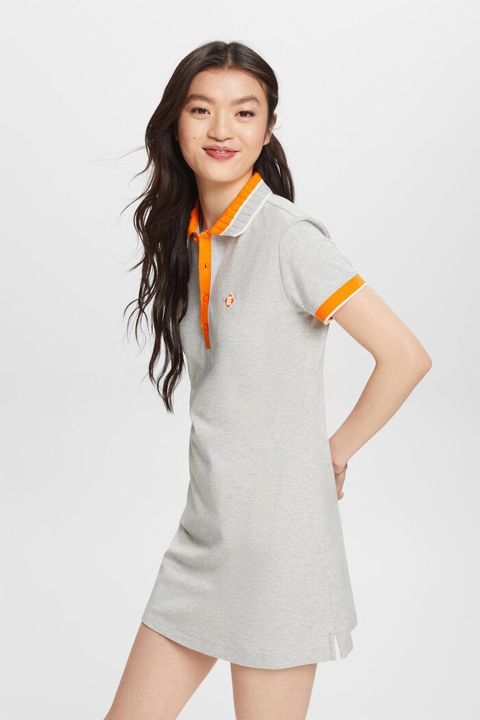 T-Shirt-Minikleid im Polo-Design, LIGHT GREY, detail image number 4
