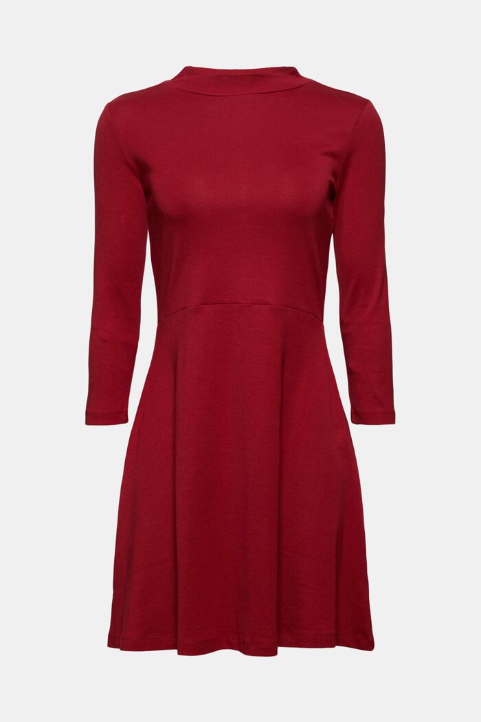 Jerseykleid aus 100% Organic Cotton, DARK RED, overview
