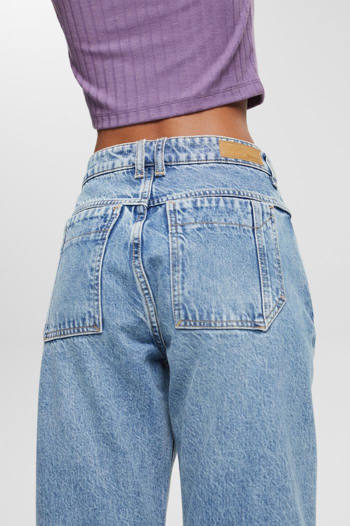 High-Rise-Jeans im Dad Fit, BLUE LIGHT WASHED, detail image number 4