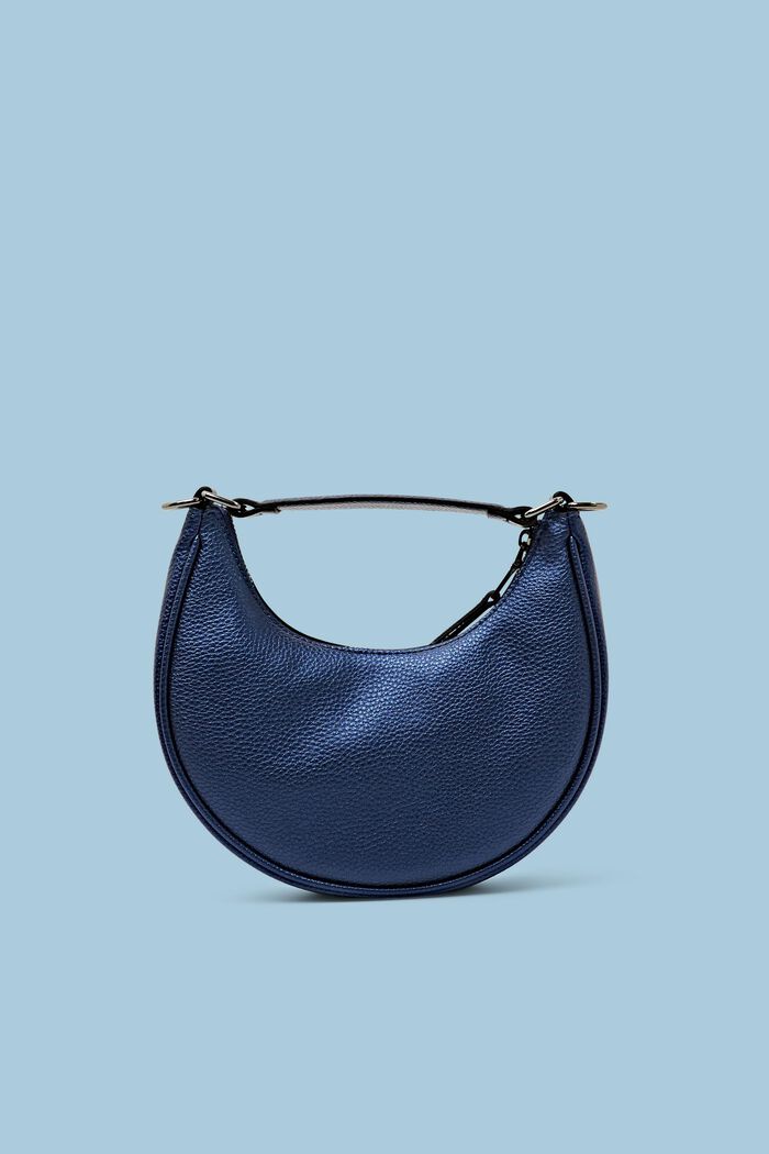 Halbmondförmige Tasche in Lederoptik, DARK BLUE, detail image number 0