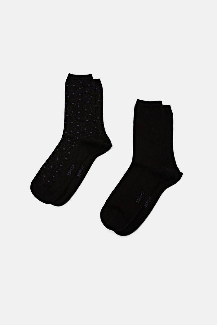 2er-Pack Socken, Organic Cotton, BLACK, detail image number 0