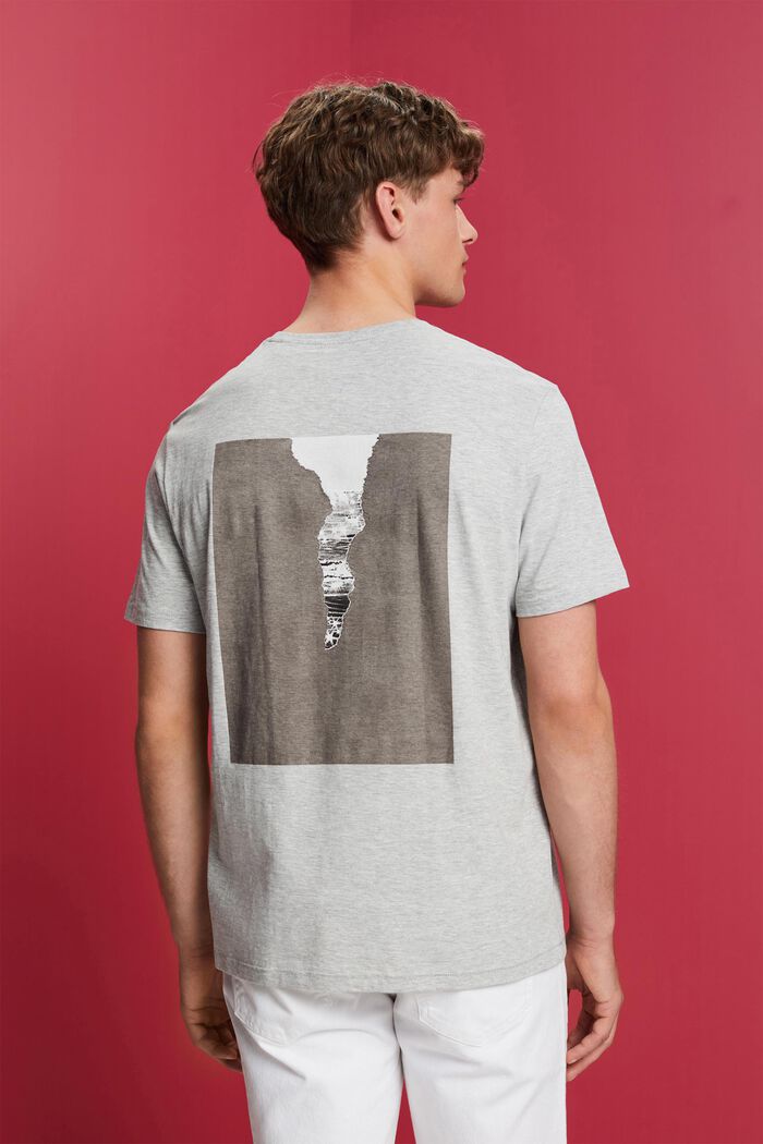 Jersey-T-Shirt mit Rückenprint, LIGHT GREY, detail image number 3