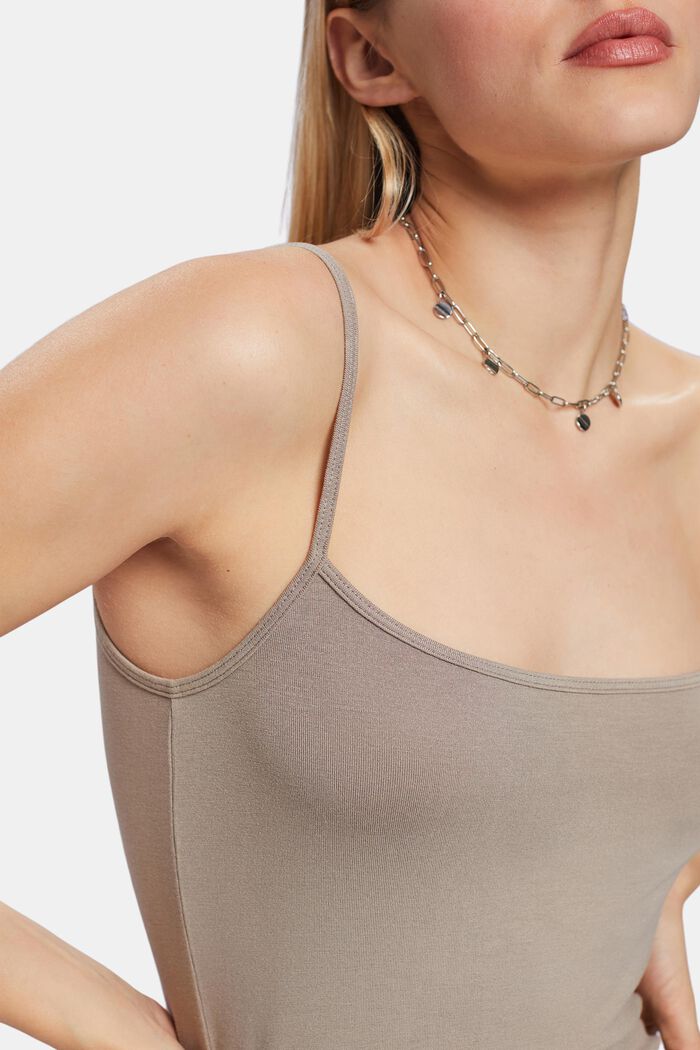 Camisole aus Jersey, LIGHT TAUPE, detail image number 3