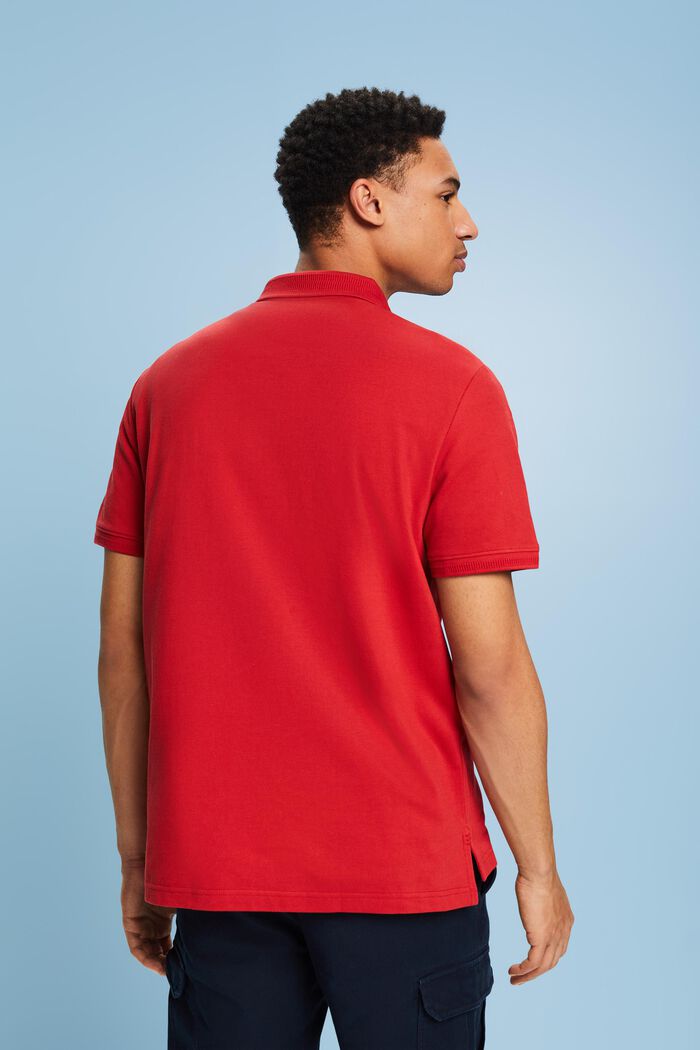 Poloshirt aus Baumwoll-Piqué, DARK RED, detail image number 2
