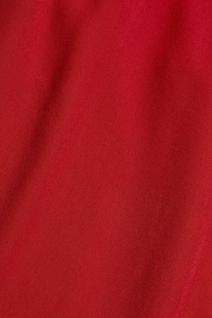 Midikleid aus Crêpe mit LENZING™ ECOVERO™, DARK RED, detail image number 4