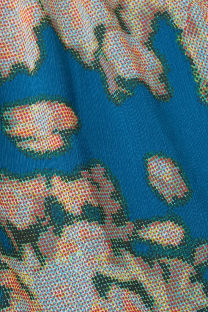Chiffon-Kleid mit Muster, TEAL BLUE, detail image number 5