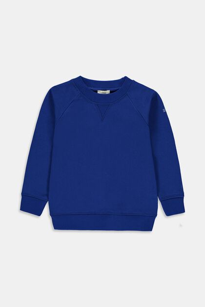 Sweatshirt mit Logo aus 100% Baumwolle, BRIGHT BLUE, overview