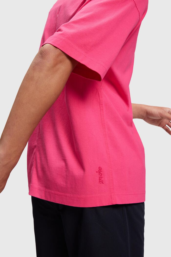 Relaxed Fit T-Shirt mit farbigem Dolphin-Batch, PINK FUCHSIA, detail image number 3