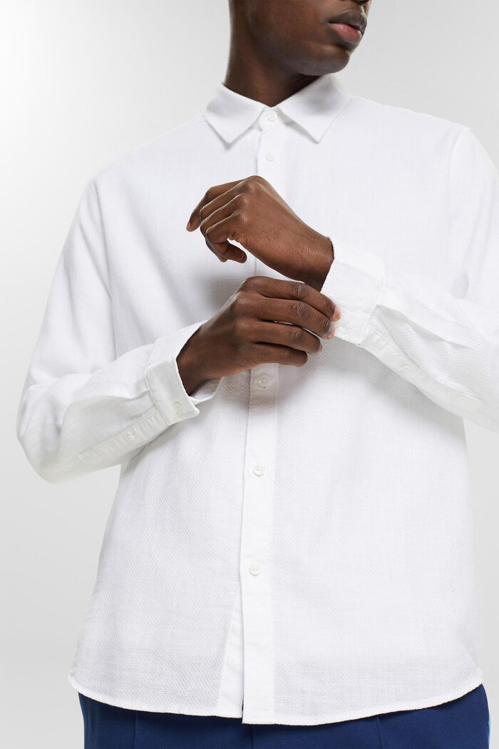 Dobby-Shirt, WHITE, detail image number 2