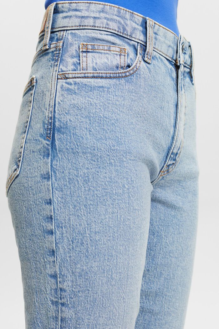 Retro-Classic-Jeans mit hohem Bund, BLUE LIGHT WASHED, detail image number 4