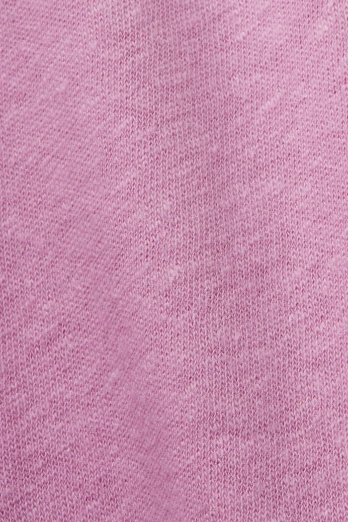 CURVY T-Shirt aus Baumwolle-Leinen-Mix, LILAC, detail image number 5