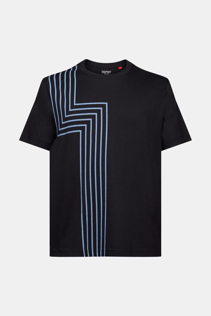 T-Shirt aus Pima-Baumwolle mit Print, BLACK, detail image number 6