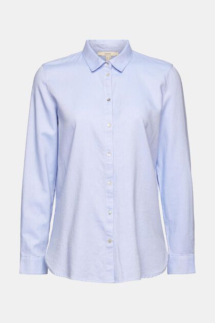 Hemd-Bluse aus 100% Baumwolle, LIGHT BLUE, overview