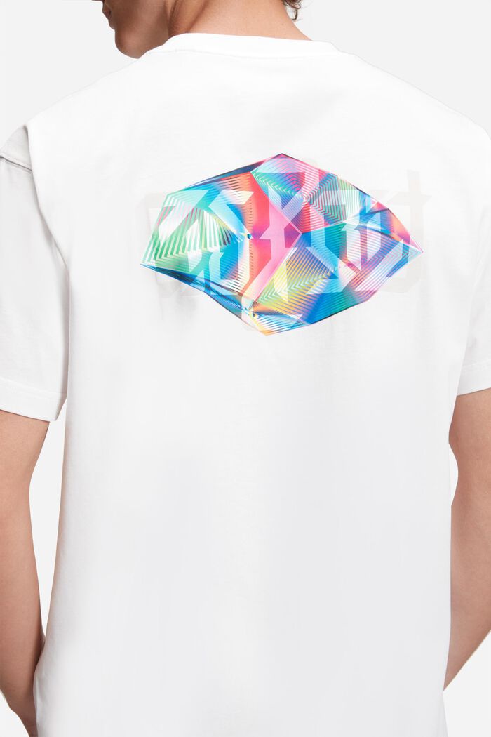AMBIGRAM Diamond Back-Print T-Shirt, WHITE, detail image number 4