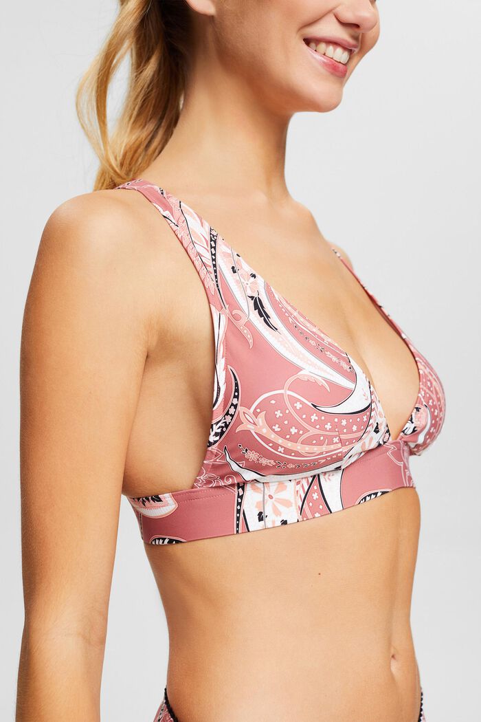 Recycelt: Bikini-Top mit Paisley-Print, BLUSH, detail image number 3