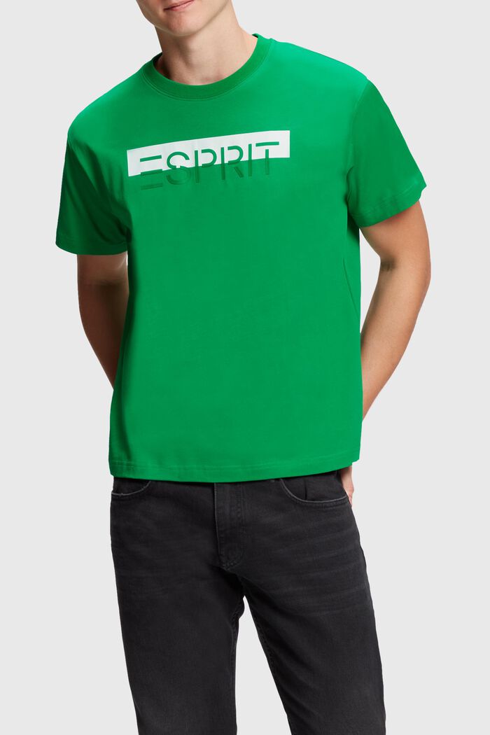 T-Shirt mit Logo-Applikation, GREEN, detail image number 0