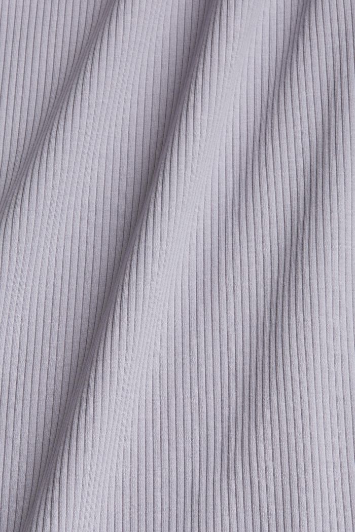 Geripptes Jersey-Nachtshirt aus Baumwolle, LIGHT BLUE LAVENDER, detail image number 4