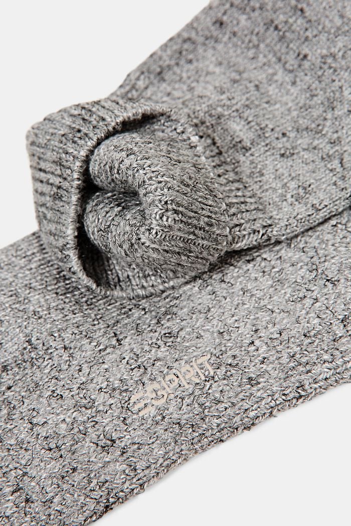 Melierte Socken aus Baumwoll-Mix, LIGHT GREY MELANGE, detail image number 1