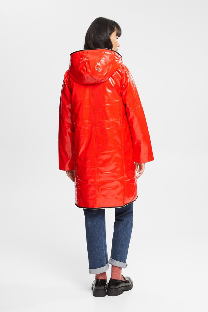 Mantel aus Lackleder, RED, detail image number 3