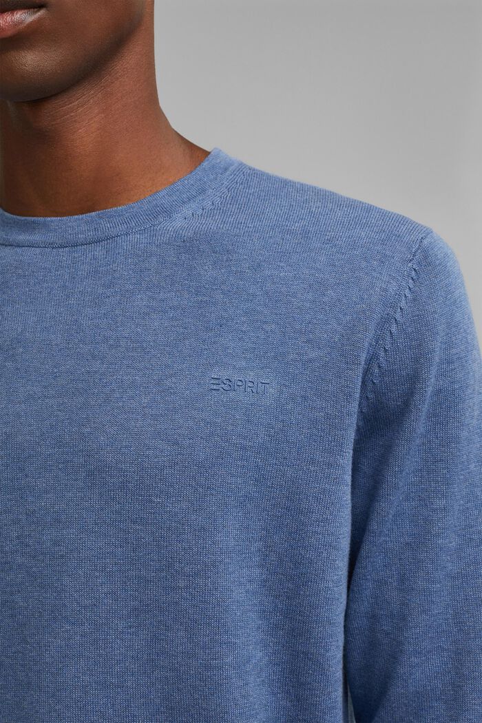 Pullover aus 100% Pima Organic Cotton, BLUE, detail image number 2