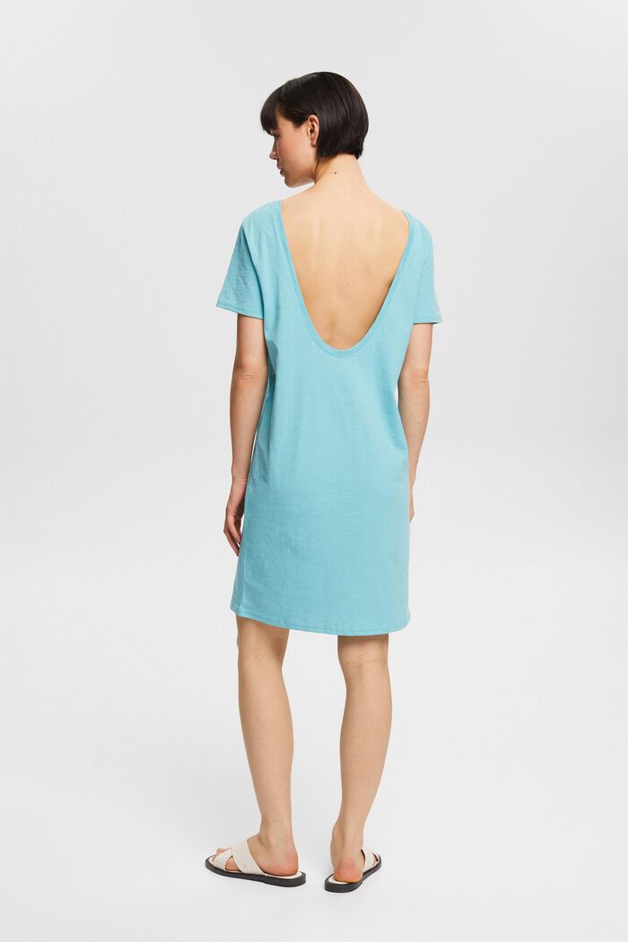Jersey-Kleid mit Rückenausschnitt, AQUA GREEN, detail image number 3