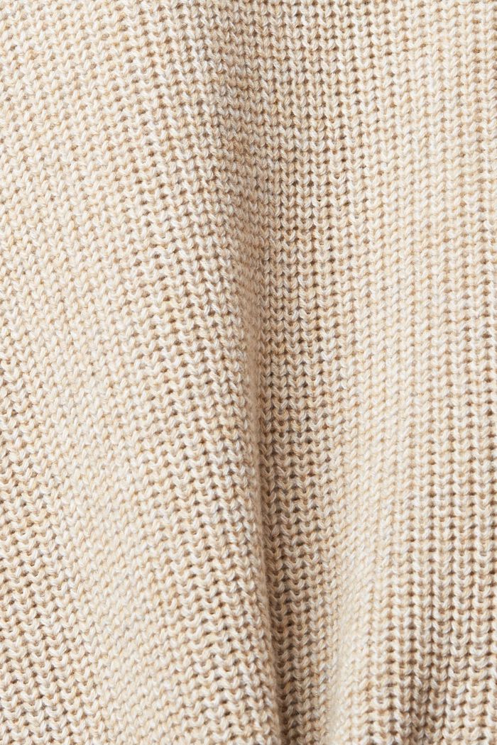 Melierter Cardigan, 100 % Baumwolle, BEIGE, detail image number 4