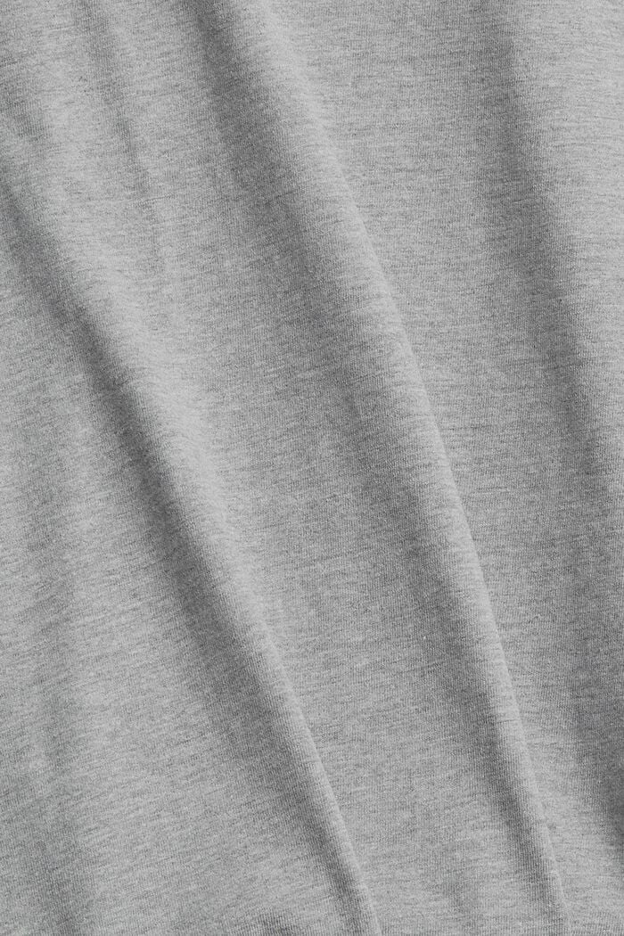 Jersey-T-Shirt mit Print, Bio-Baumwoll-Mix, MEDIUM GREY, detail image number 4