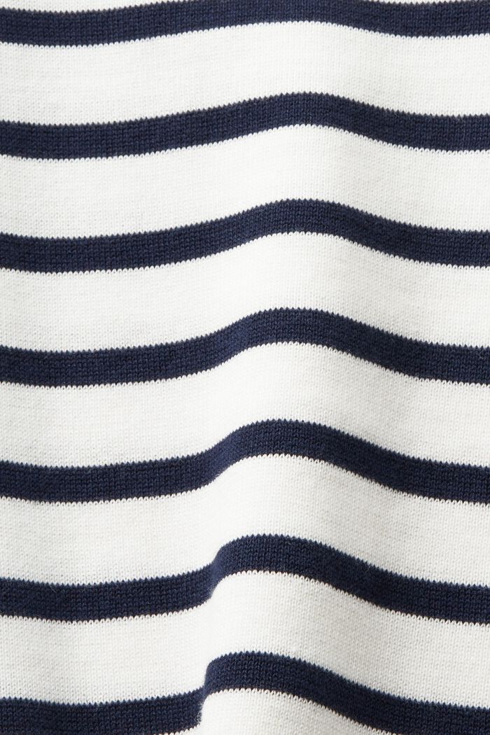 Gestreiftes Sweatshirt mit Rundhalsausschnitt, OFF WHITE, detail image number 5