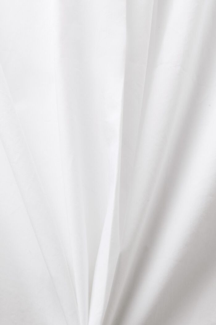 Ärmellose Popeline-Bluse, WHITE, detail image number 4
