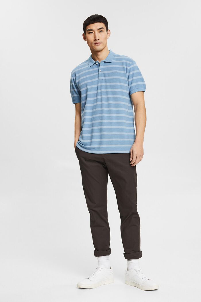 Polo-Shirt mit Streifen, BLUE, detail image number 7
