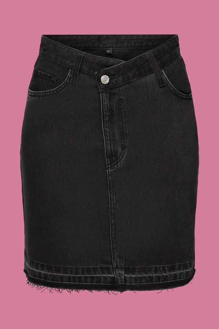Jeans-Minirock mit asymmetrischem Bund, BLACK MEDIUM WASHED, detail image number 8
