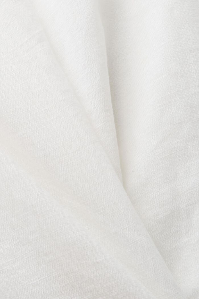 Ärmellos Bluse aus einem Leinenmix, OFF WHITE, detail image number 6