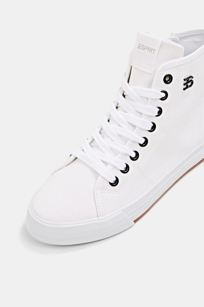 Sneakers aus Baumwollcanvas, WHITE, detail image number 4