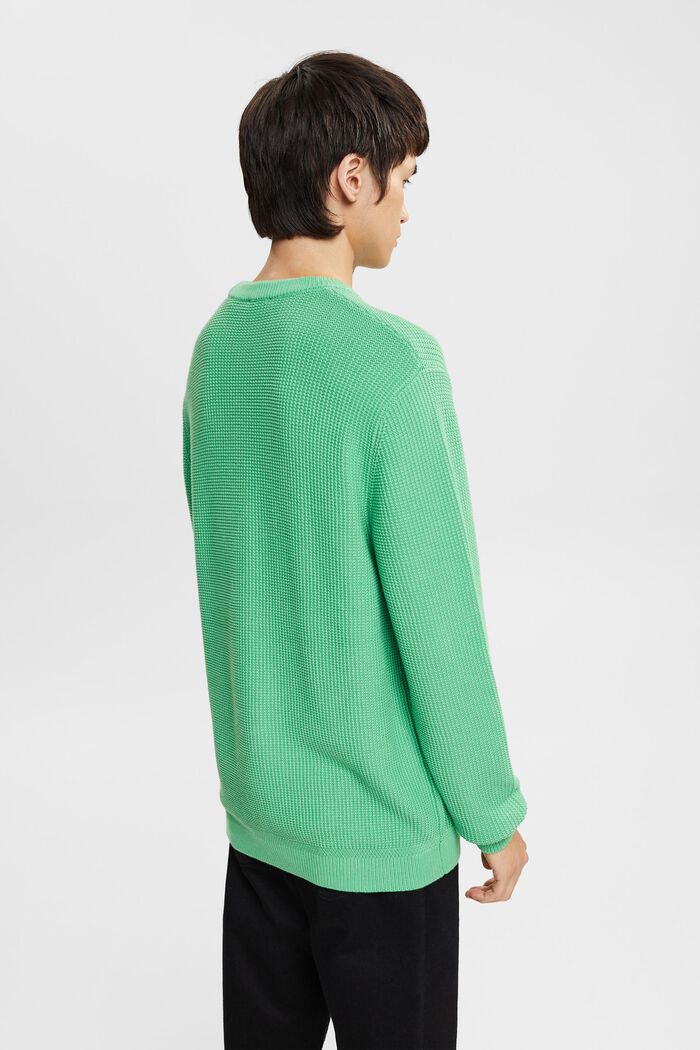 Sweater aus 100% Baunwollen, GREEN, detail image number 3