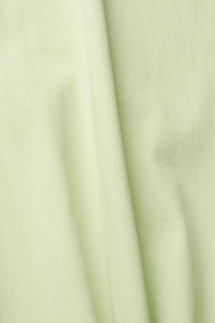 Jersey-T-Shirt mit Logo-Print, LIGHT GREEN, detail image number 4