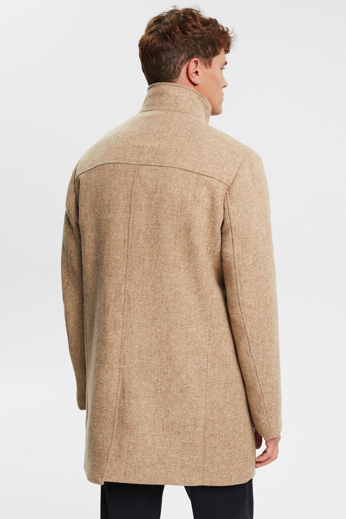 Wattierter Mantel aus Wollmix mit abnehmbarer Futter, LIGHT BEIGE, detail image number 3