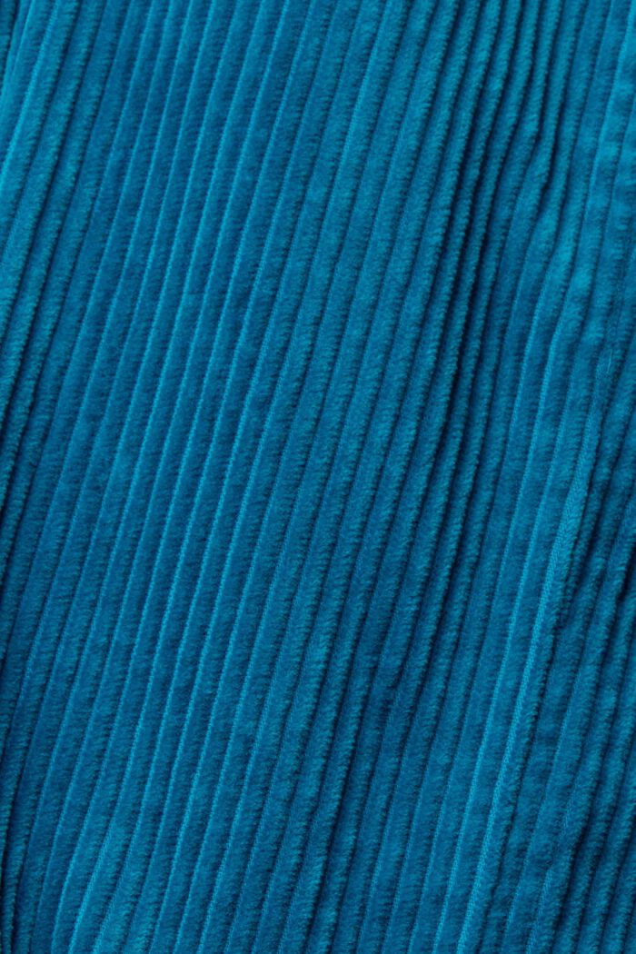 Verkürzte Cordhose in weiter Passform, TEAL BLUE, detail image number 1