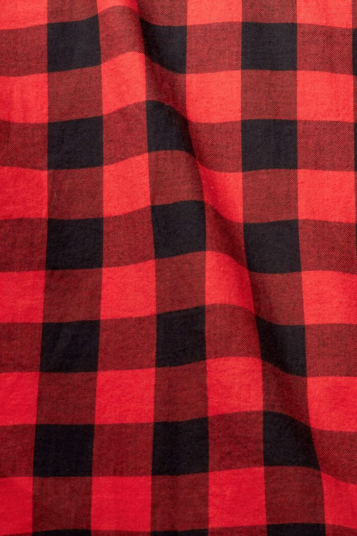 Flanellhemd mit Vichy-Karo, nachhaltige Baumwolle, RED, detail image number 4