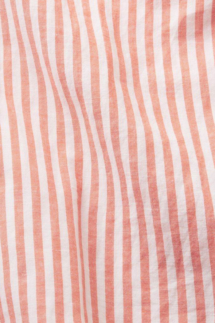 Gestreiftes Hemd aus Baumwoll-Popeline, BRIGHT ORANGE, detail image number 5