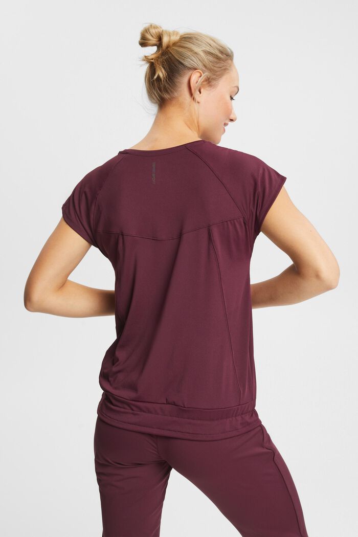 Recycelt: Active T-Shirt mit Kordelzug und E-DRY, BORDEAUX RED, detail image number 3
