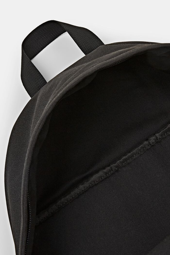 Rucksack aus Webstoff mit Zipperfach, BLACK, detail image number 4