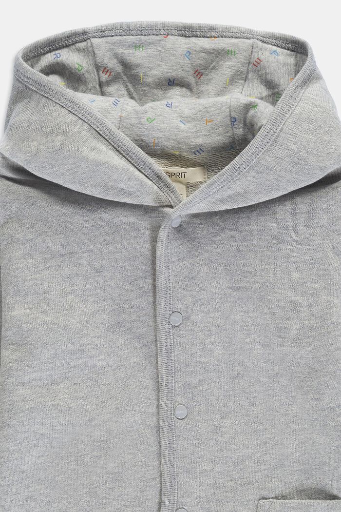 Sweat-Jacke aus 100% Bio-Baumwolle, LIGHT GREY, detail image number 2