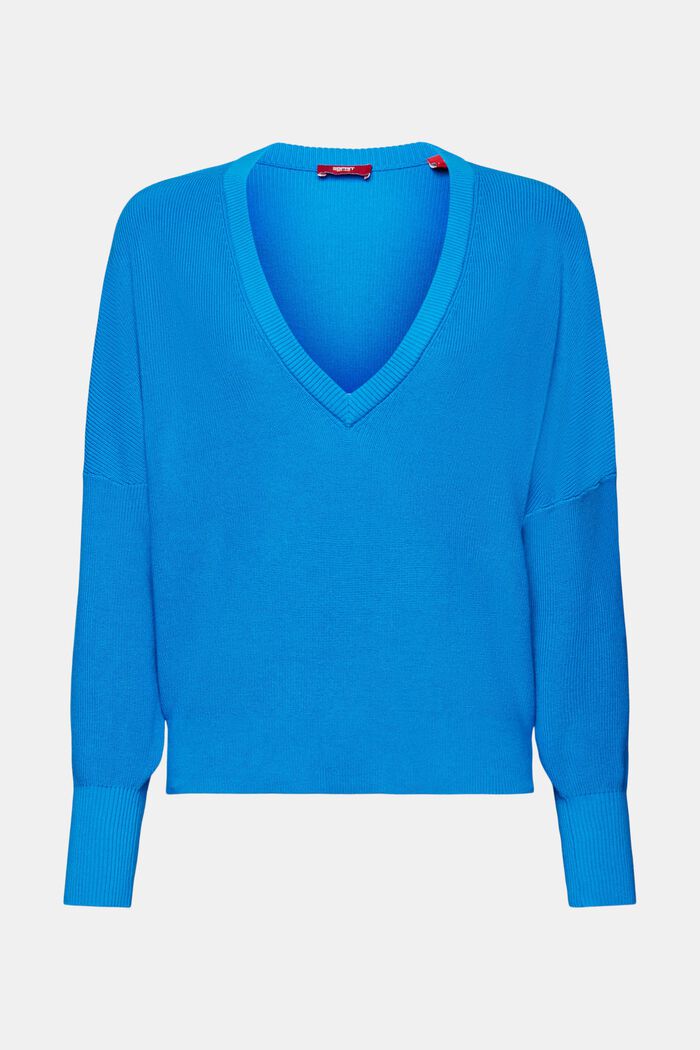 Pullover mit Fledermausärmeln, 100 % Baumwolle, BLUE, detail image number 5