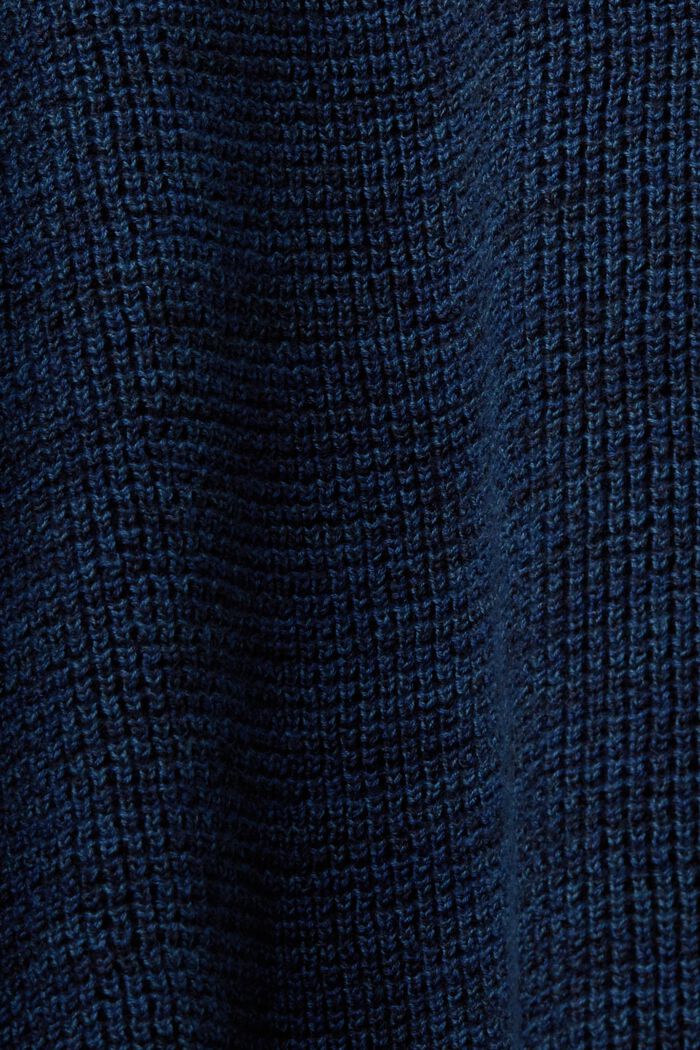 Cardigan mit V-Ausschnitt, 100 % Baumwolle, NAVY, detail image number 4